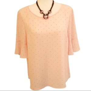 Elle soft, pink and feminine blouse medium